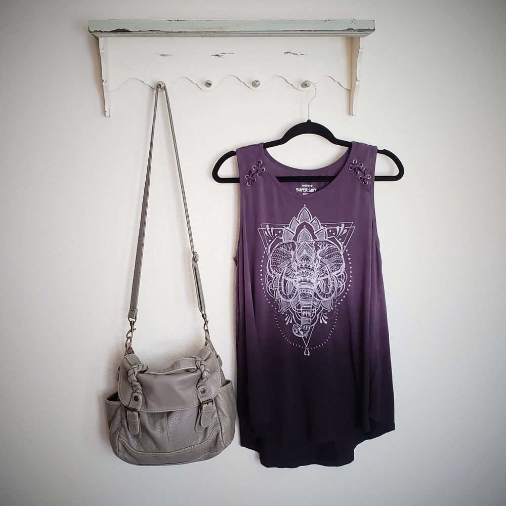 Torrid | Super Soft Knits Grey Ombre Elephant Tank